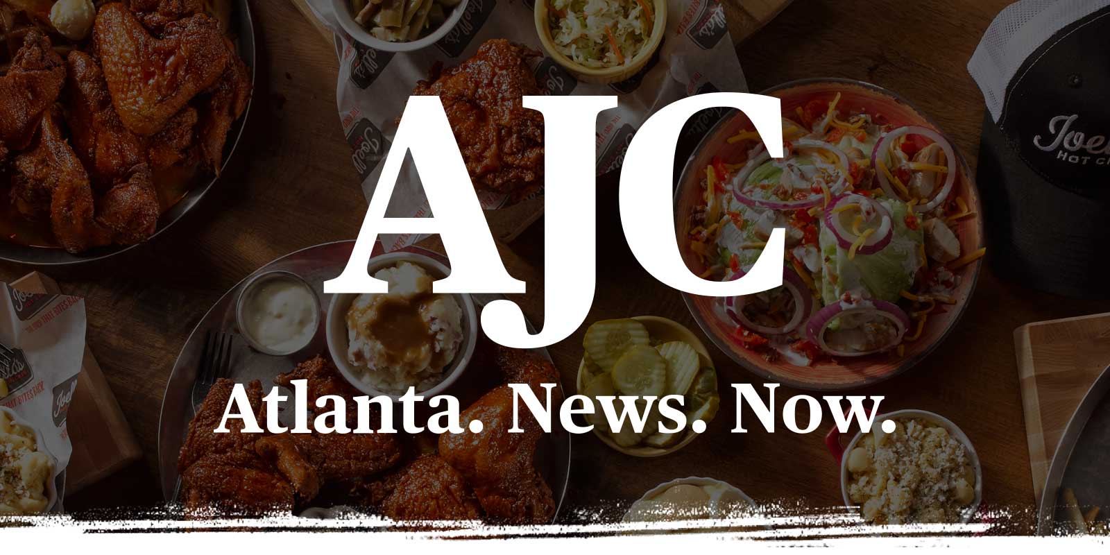 AJC logo on big table full of food background