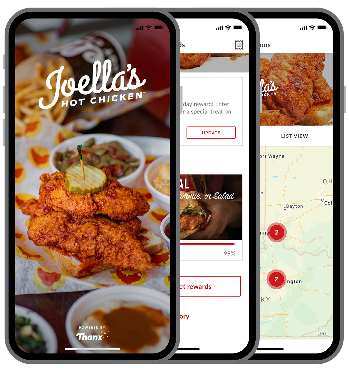 Joella's Rewards app screen examples